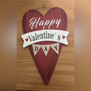 Valentines Wood Heart Hanging Wall or Door Decor